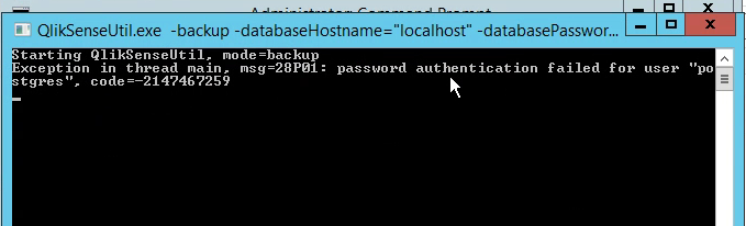Solved: Error In Backing up a Qlik Sense site - Qlik Community - 1936022