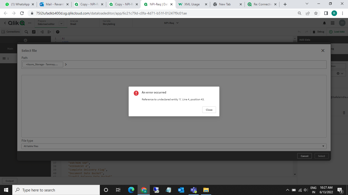 Connectivity error in qlik sense - Qlik Community - 1940529