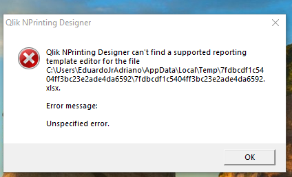 Solved: Qlik Nprinting Designer Error - Qlik Community - 1968966