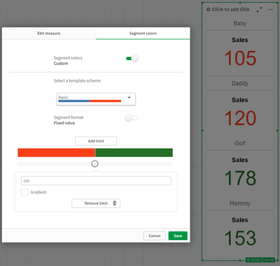 Master Measure - Segment colors