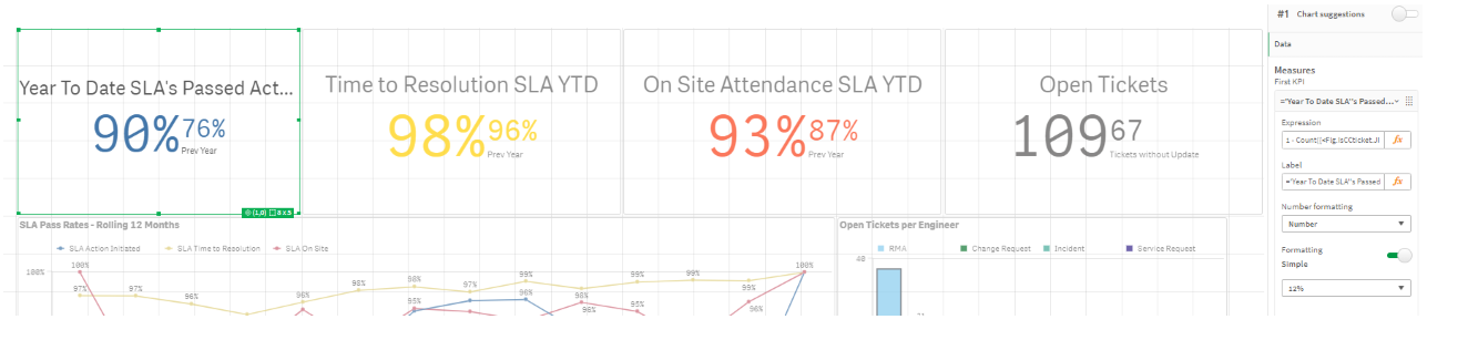 Change Expression Label to show as 2 lines - Qlik Community - 2000093